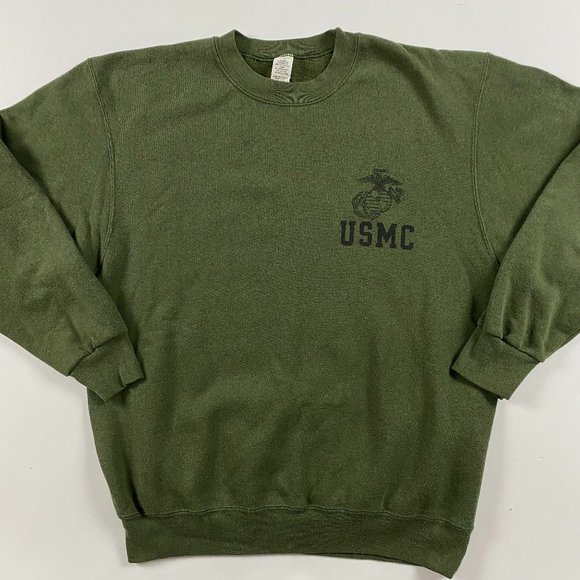 Other - Vintage USMC Sweatshirt Men's Medium SHORT United State Marine Corp Marines USA